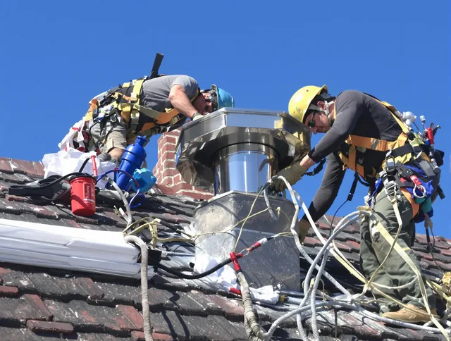 Protective chimney cap installed by Stanton Chimney Sweep in Stanton, CA